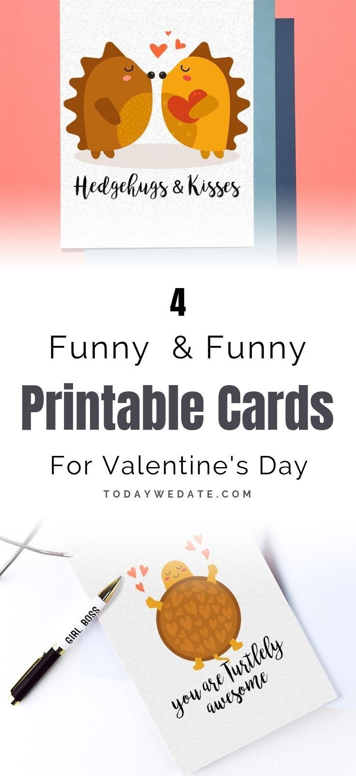 4 Free Funny Valentine&amp;#039;s Day Printables With Puns | Holidays - Free Printable Funny Boss Day Cards