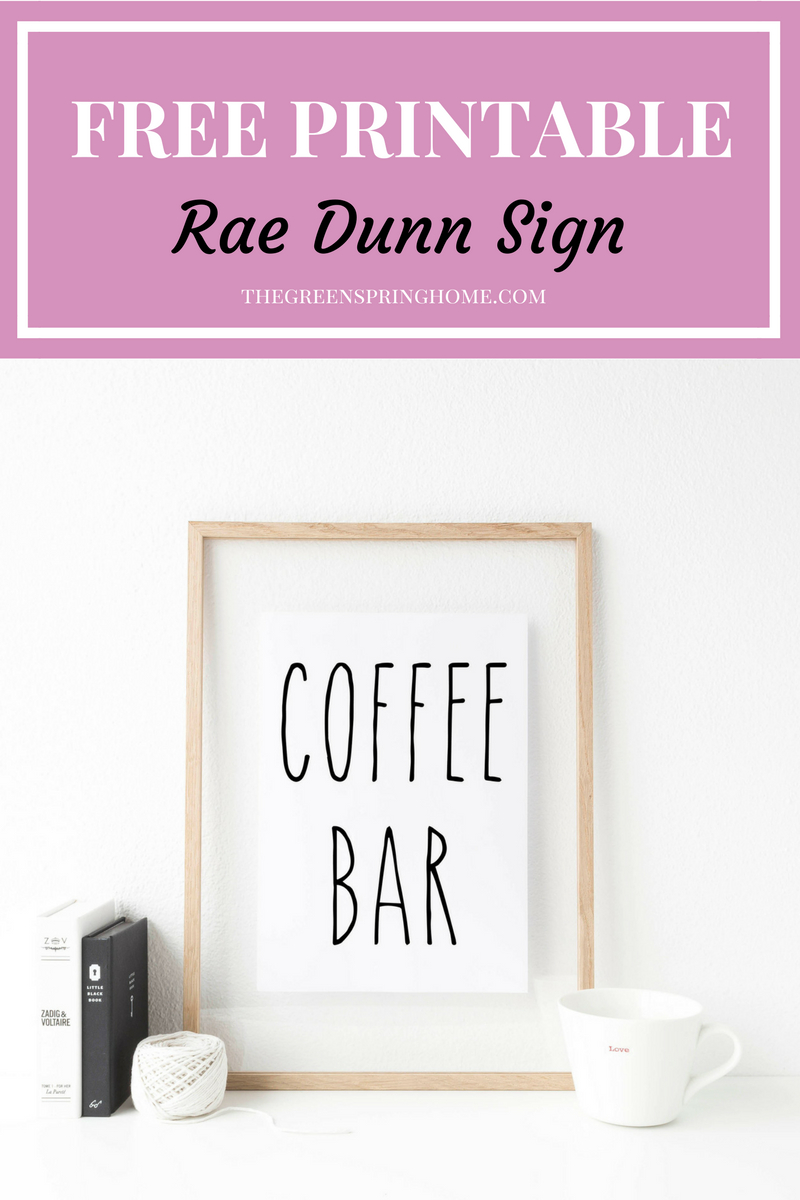 4 Reasons To Love Rae Dunn Mugs | Printables Love | Coffee Bar Signs - Free Printable Coffee Bar Signs