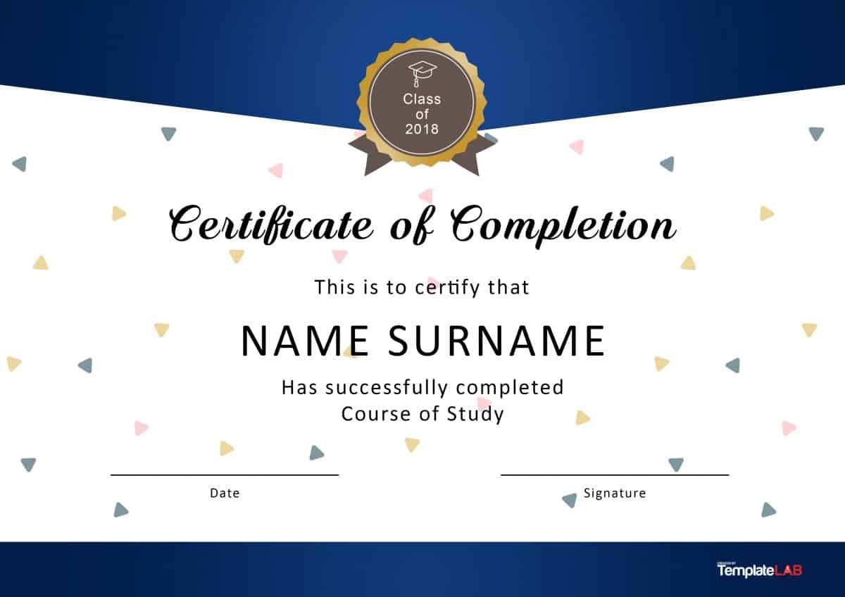 40 Fantastic Certificate Of Completion Templates [Word, Powerpoint] - Free Printable Certificate Of Completion