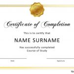 40 Fantastic Certificate Of Completion Templates [Word, Powerpoint]   Free Printable Certificate Of Completion