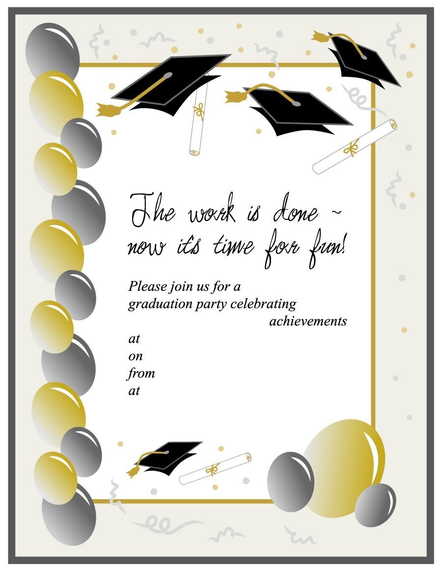 40+ Free Graduation Invitation Templates ᐅ Template Lab - Free Printable Graduation Dinner Invitations