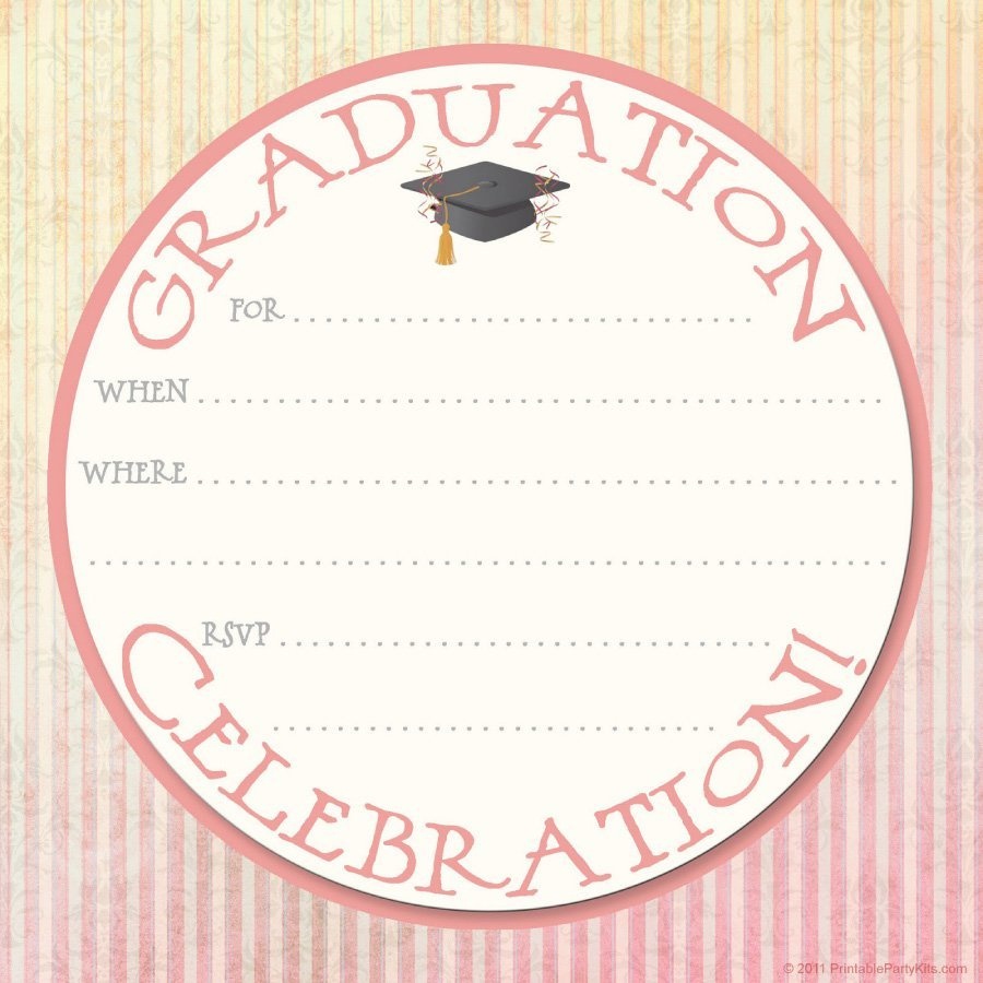 40+ Free Graduation Invitation Templates ᐅ Template Lab - Free Printable Graduation Invitations 2018