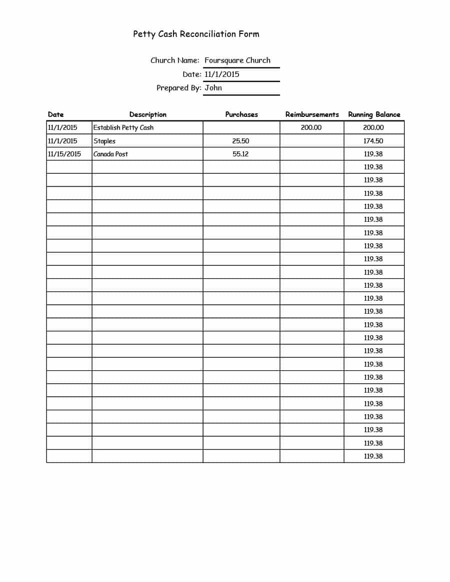 40 Petty Cash Log Templates &amp;amp; Forms [Excel, Pdf, Word] ᐅ Template Lab - Free Printable Petty Cash Voucher