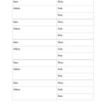 40 Phone & Email Contact List Templates [Word, Excel] ᐅ Template Lab   Free Printable Blank Address Book Pages
