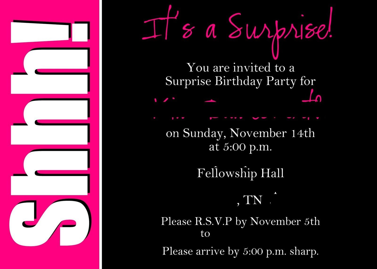 40Th Surprise Birthday Party Invitations | Free Printable Birthday - 40Th Birthday Free Printables