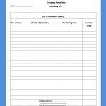 45 Printable Inventory List Templates [Home, Office, Moving]   Free Printable Inventory Sheets Business