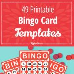 49 Printable Bingo Card Templates | Printables | Bingo Card Template   Free Printable Bingo Cards Random Numbers
