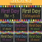 5 Free Back To School Printable Sign Sets | The Quiet Grove | Best   Free Printable Back To School Signs 2017