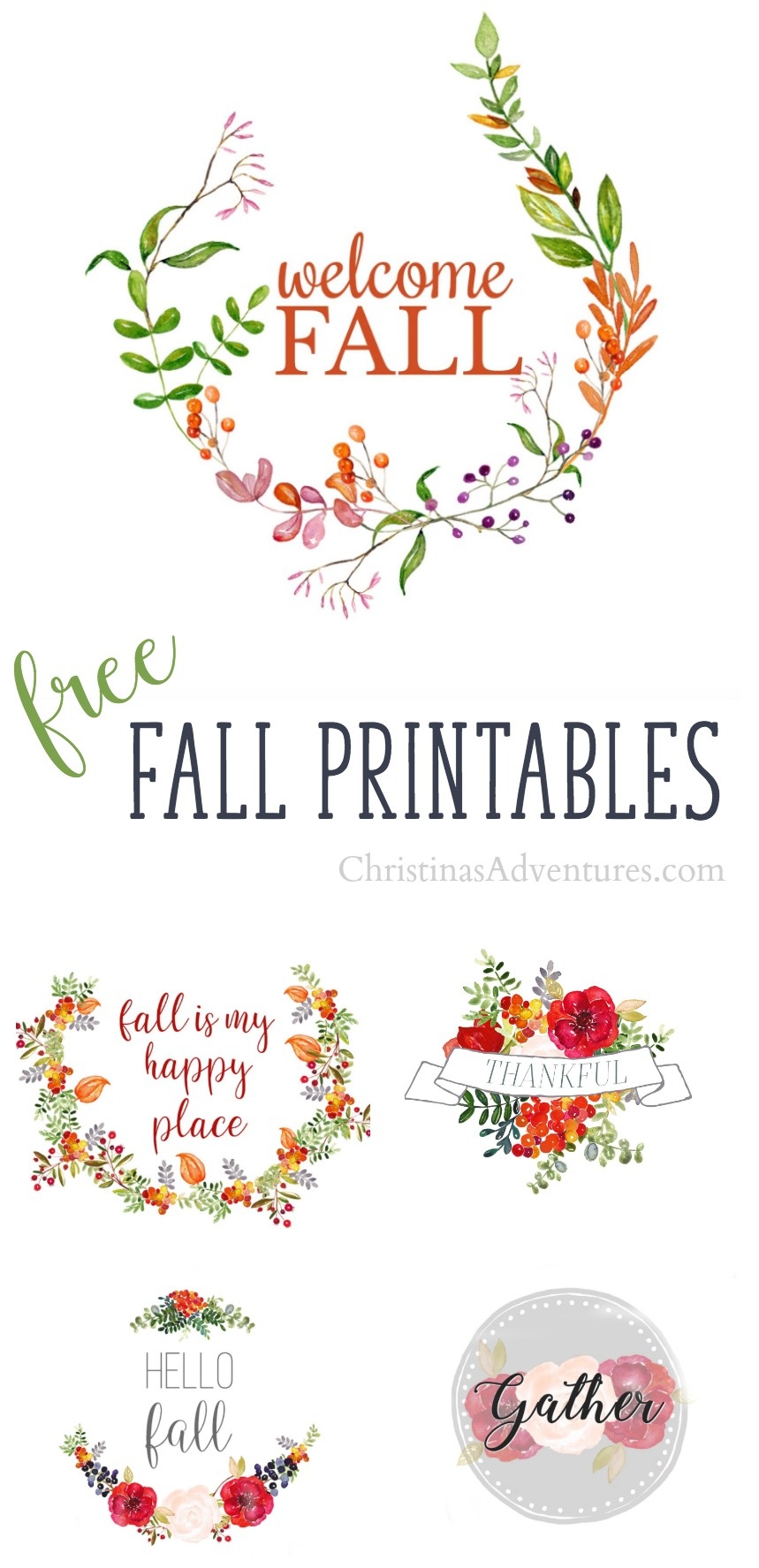 5 Free Fall Printables - Christinas Adventures - Free Fall Printables