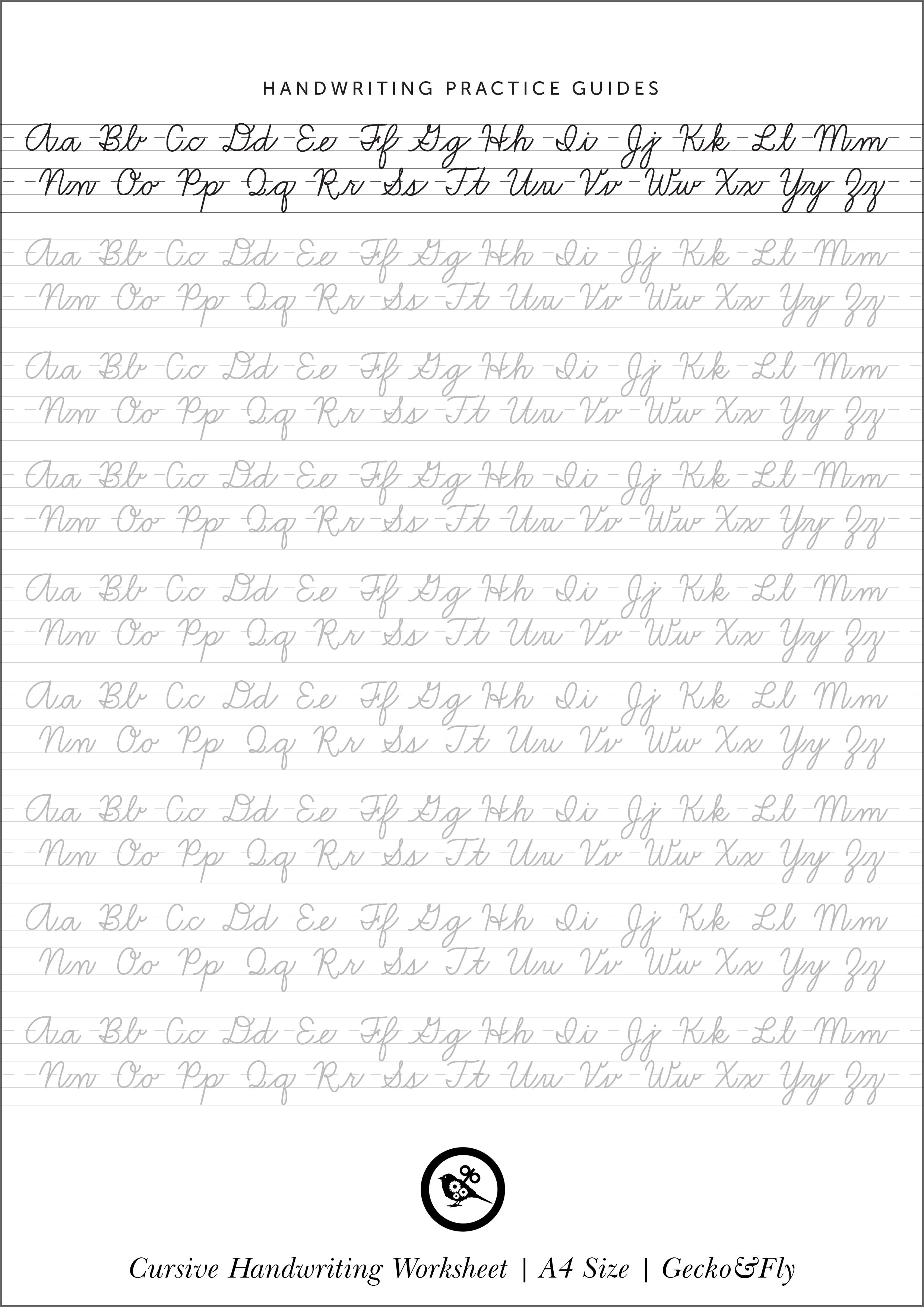 5 Printable Cursive Handwriting Worksheets For Beautiful Penmanship - Free Printable Cursive Worksheets