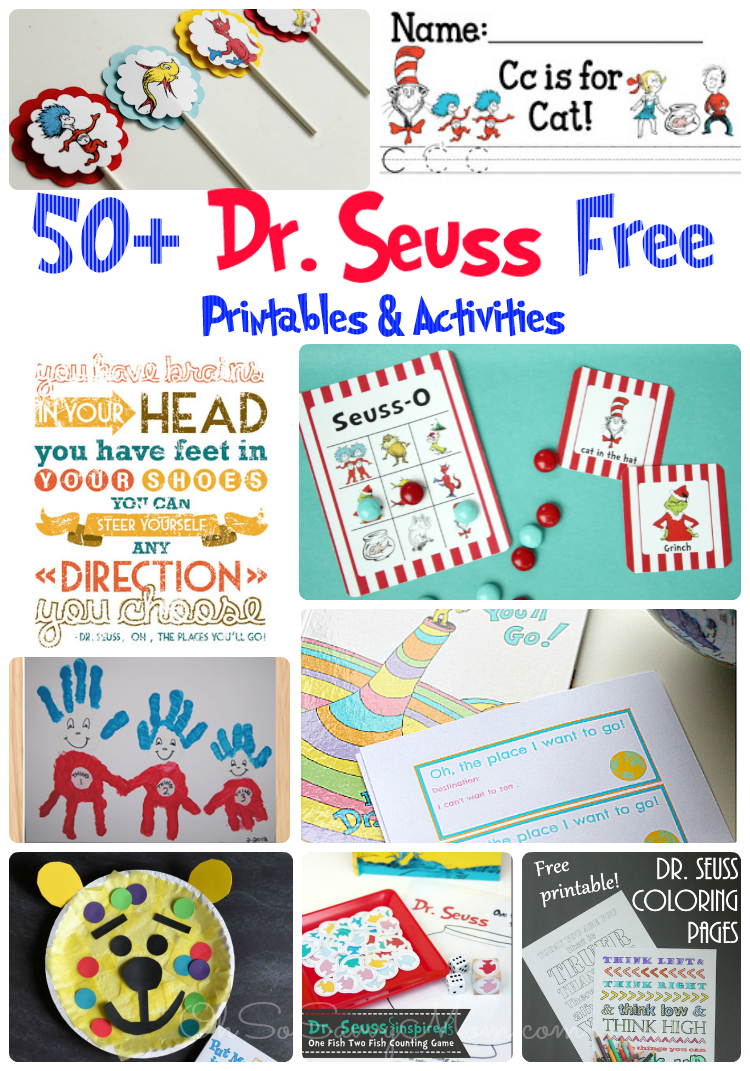 50+ Free Dr. Seuss Printables And Activities! - Oh So Savvy Mom - Dr Seuss Free Printables