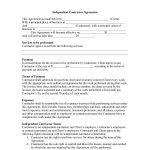 50+ Free Independent Contractor Agreement Forms & Templates   Free Printable Independent Contractor Agreement