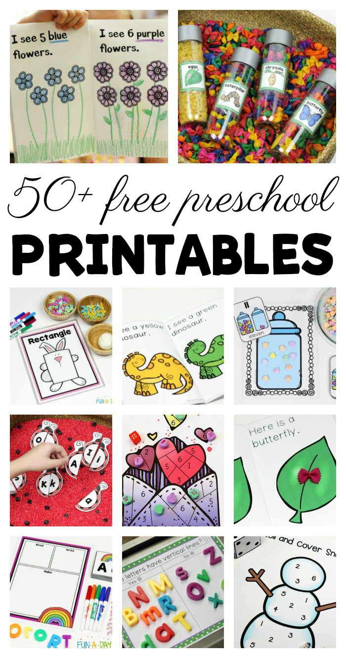 50+ Free Preschool Printables For Early Childhood Classrooms - Free Printables For Toddlers