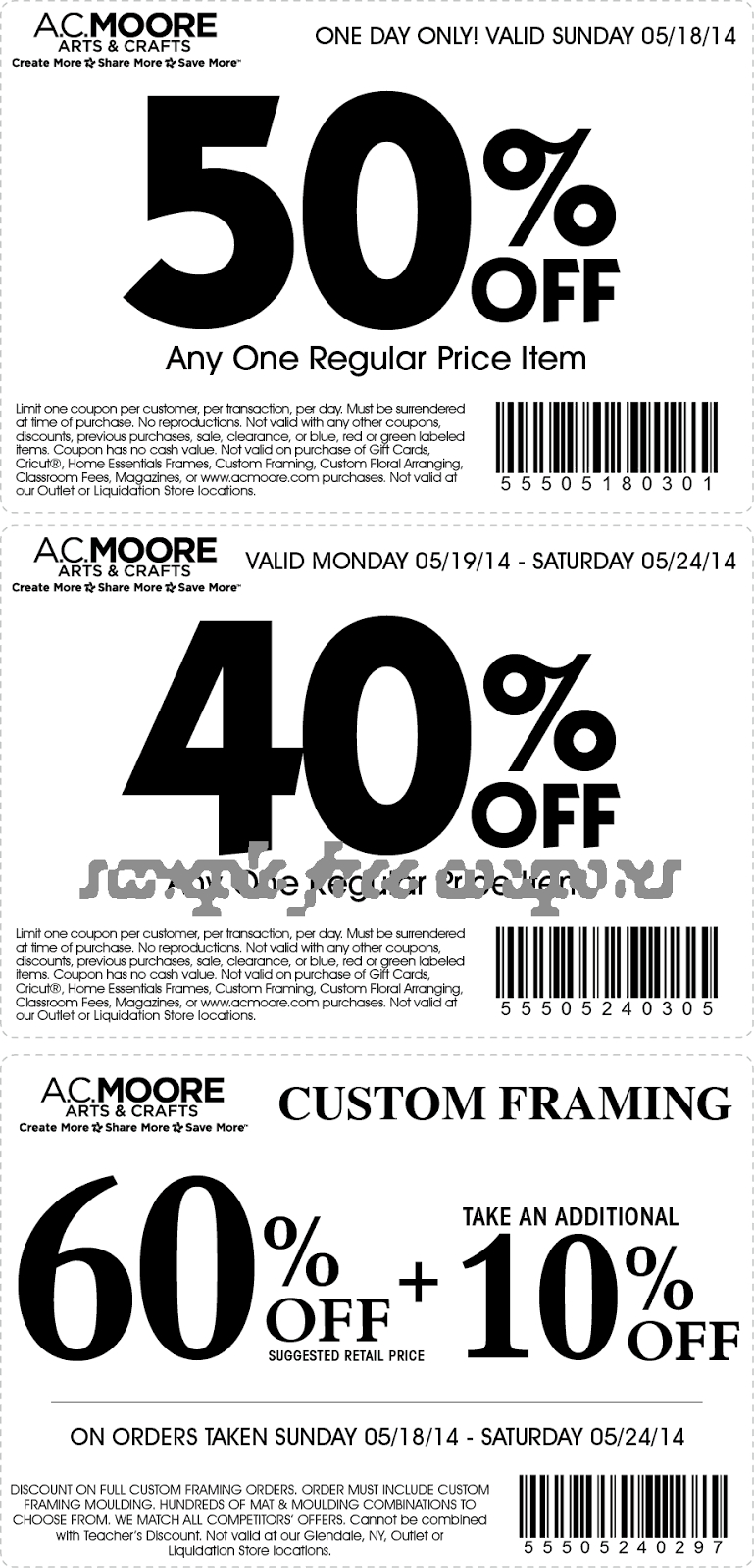 Free Online Printable Ac Moore Coupons Free Printable