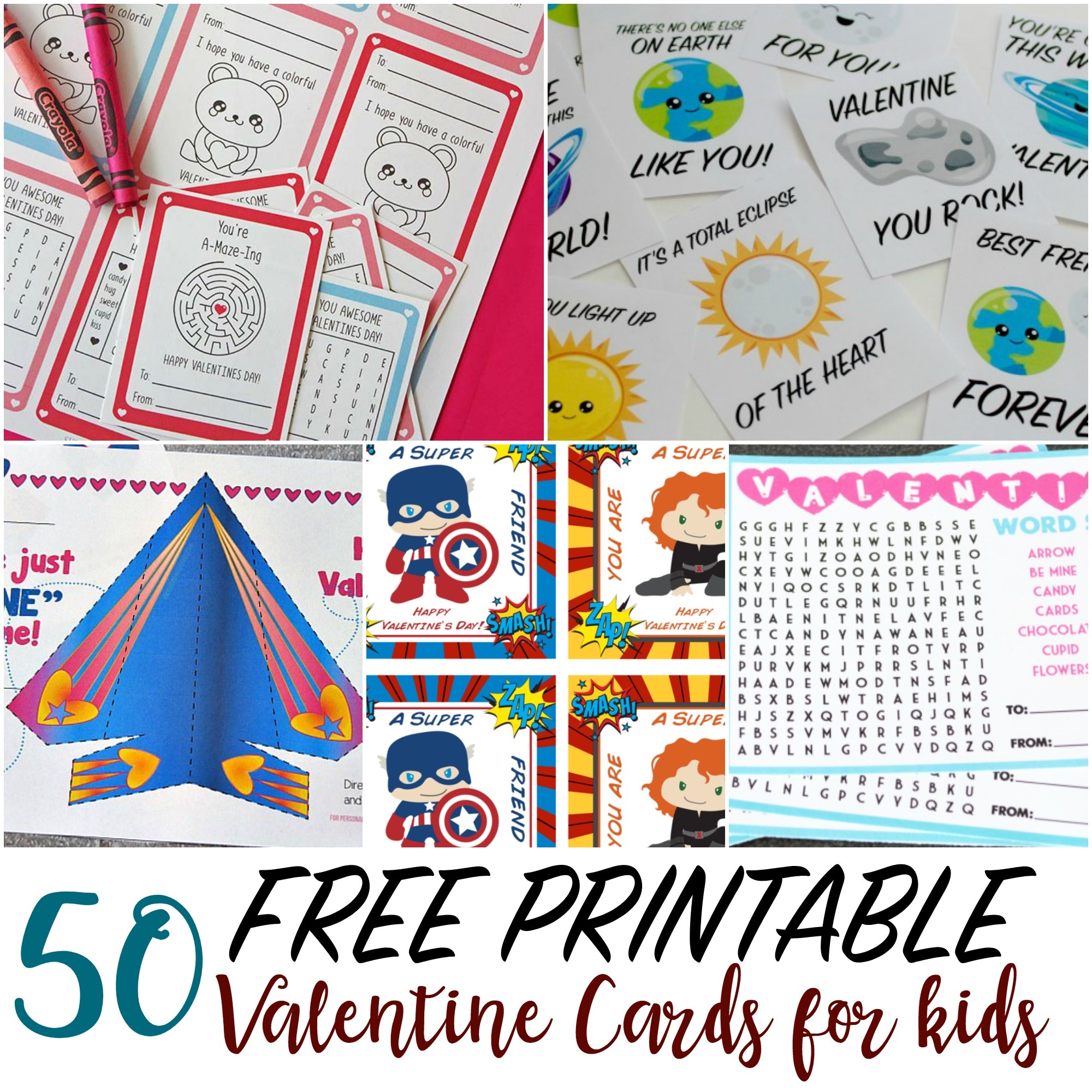 50 Printable Valentine Cards For Kids - Free Printable Valentines For Kids