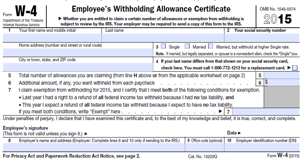 How To Fill Out Your W4 Tax Form Youtube Free Printable W 4 Form