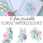 6 Free Printable Floral Watercolour Designs | The Happy Housie   Free Watercolor Printables