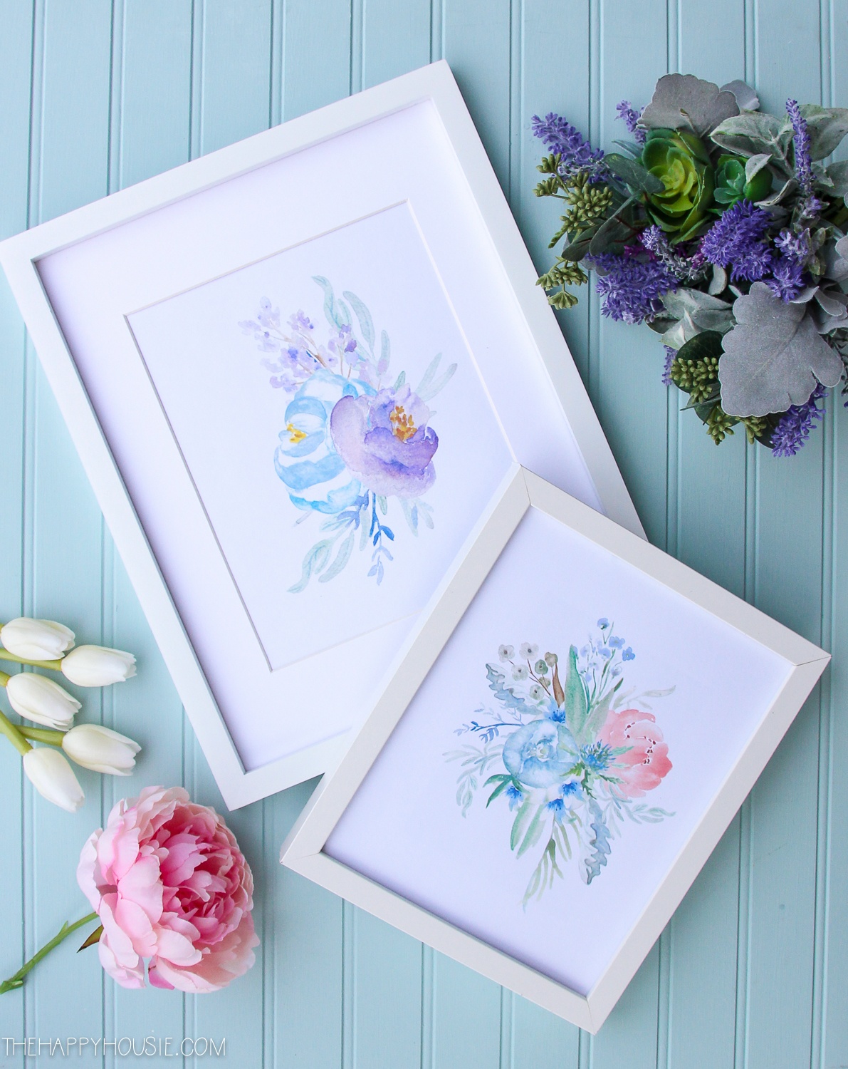 6 Free Printable Floral Watercolour Designs | The Happy Housie - Free Watercolor Printables