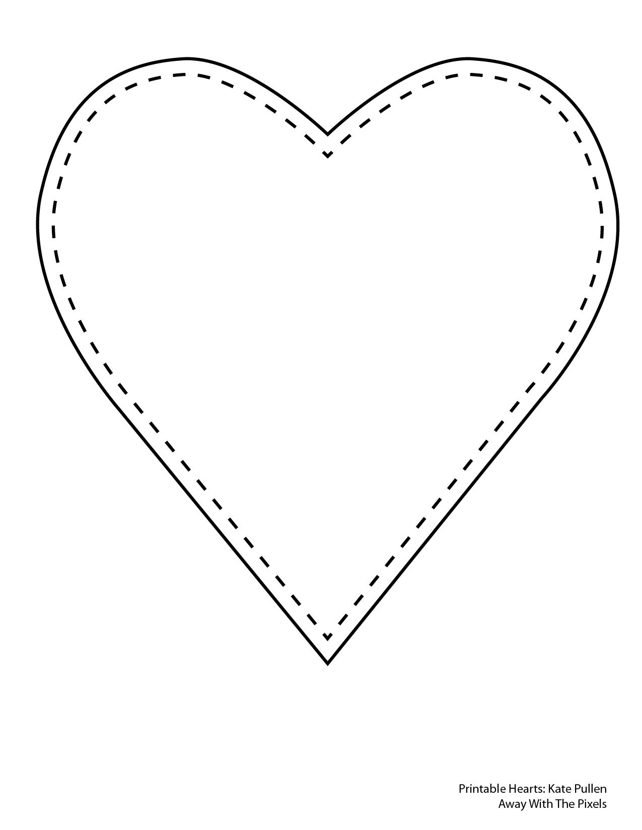 6 Free Printable Heart Templates - Free Printable Hearts