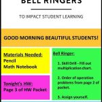 6 Ideas For Bell Ringers | New Teachers | Middle School Teachers   Free Printable Bell Ringers