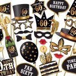 60Th Birthday Photo Booth Props   Instant Download Printable Pdf   Free Printable 70&#039;s Photo Booth Props
