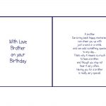 6X6 Brother Birthday | Card Verses | Christmas Card Verses, Birthday   Free Printable Birthday Cards For Brother