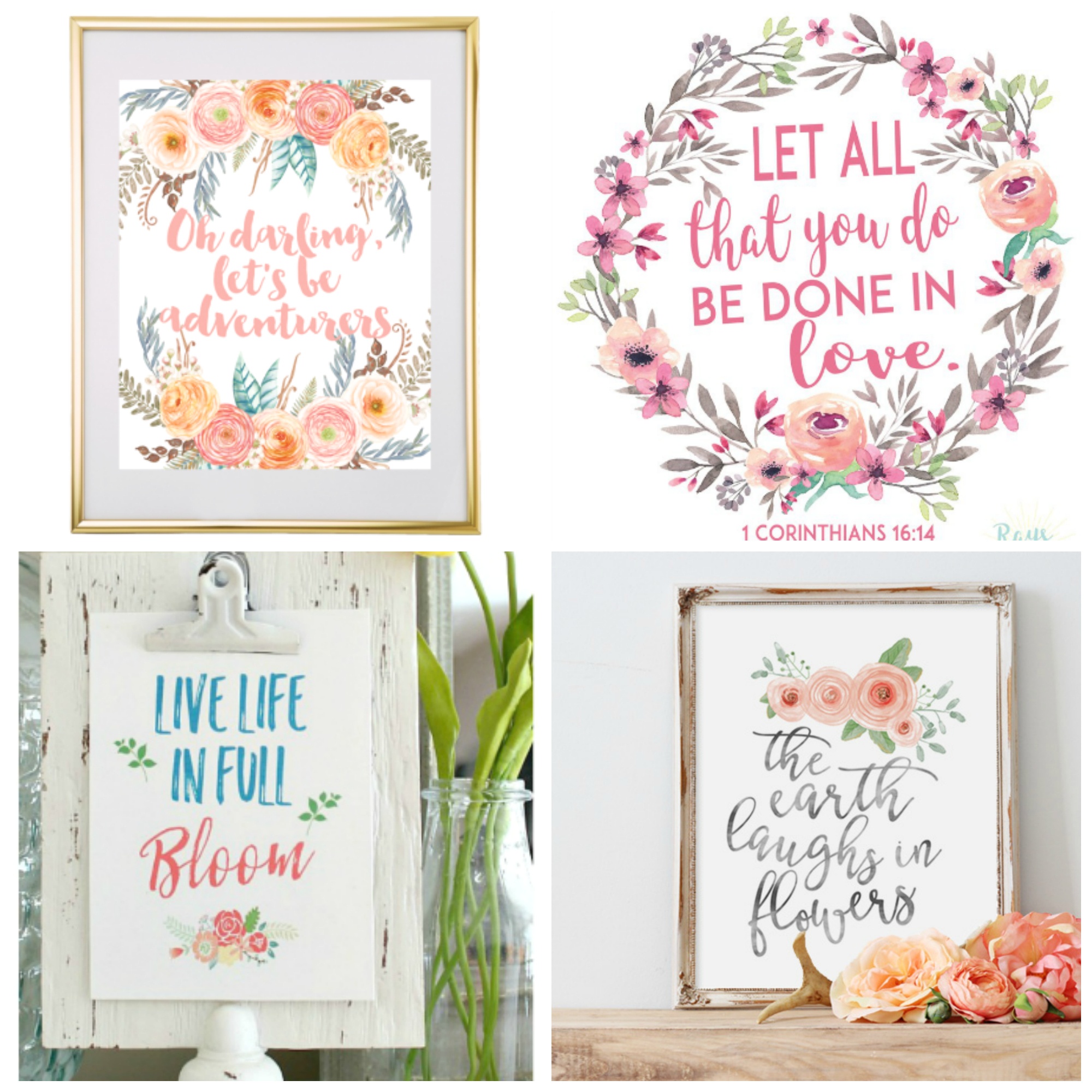 7 Free Floral Printables – Bustle &amp;amp; Sew - Floral Printables Free