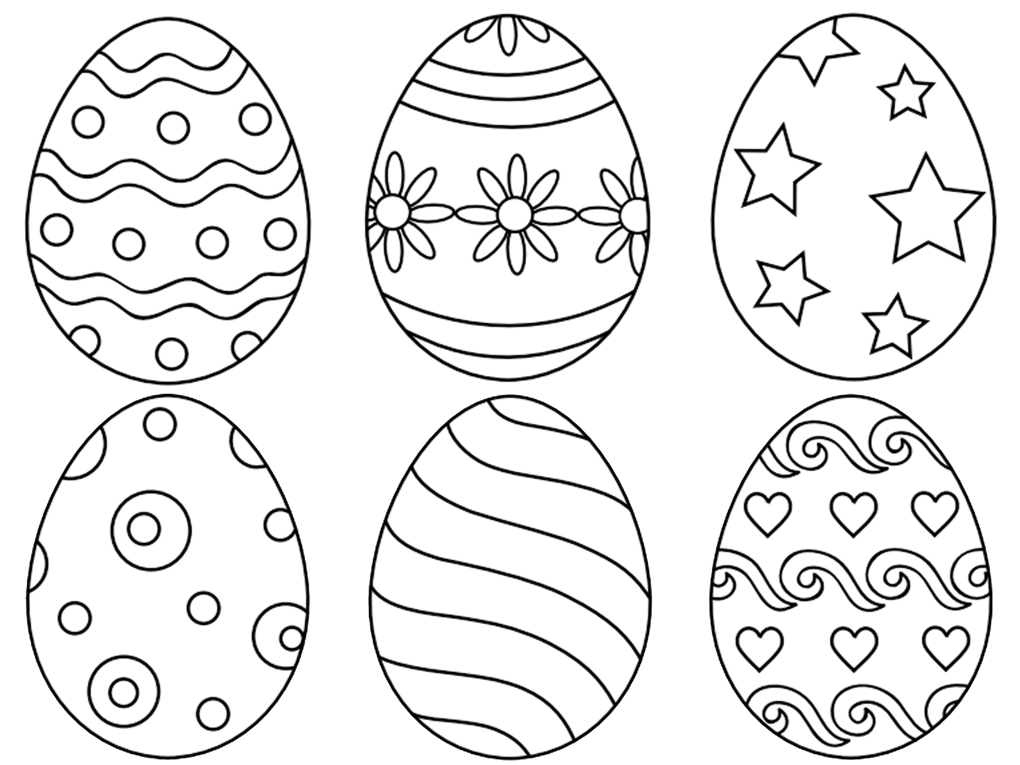 7 Places For Free, Printable Easter Egg Coloring Pages - Free Printable Easter Stuff