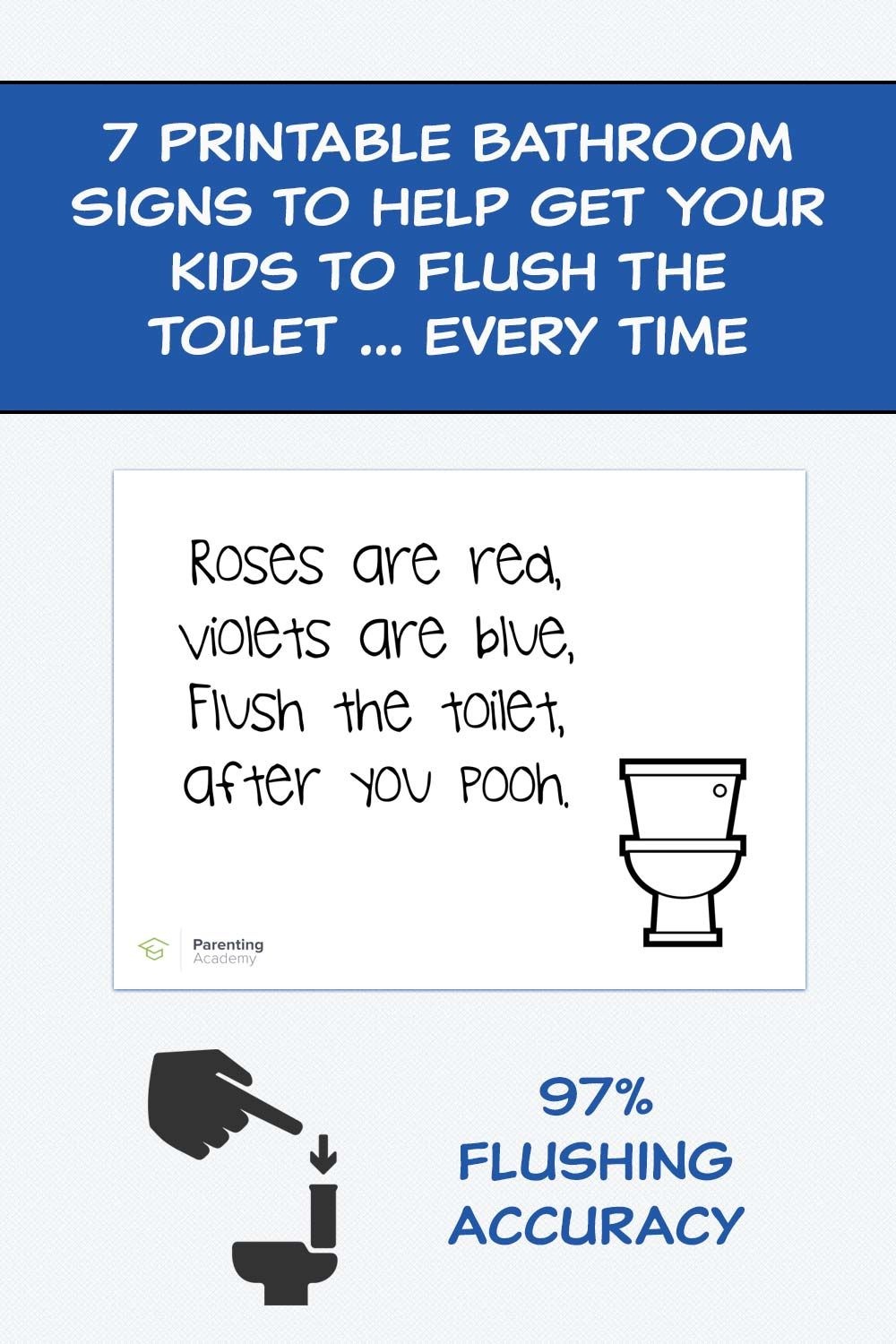 7 Printable Bathroom Signs To Help Get Your Kids To Flush The Toilet - Free Printable Please Flush Toilet Sign