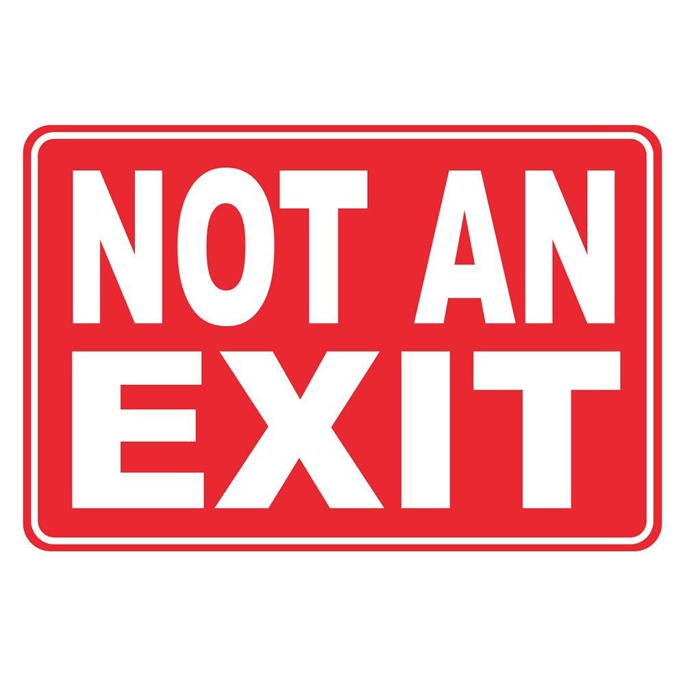 8 In. X 12 In. Plastic Not An Exit Sign-Pse-0091 - The Home Depot - Free Printable Not An Exit Sign