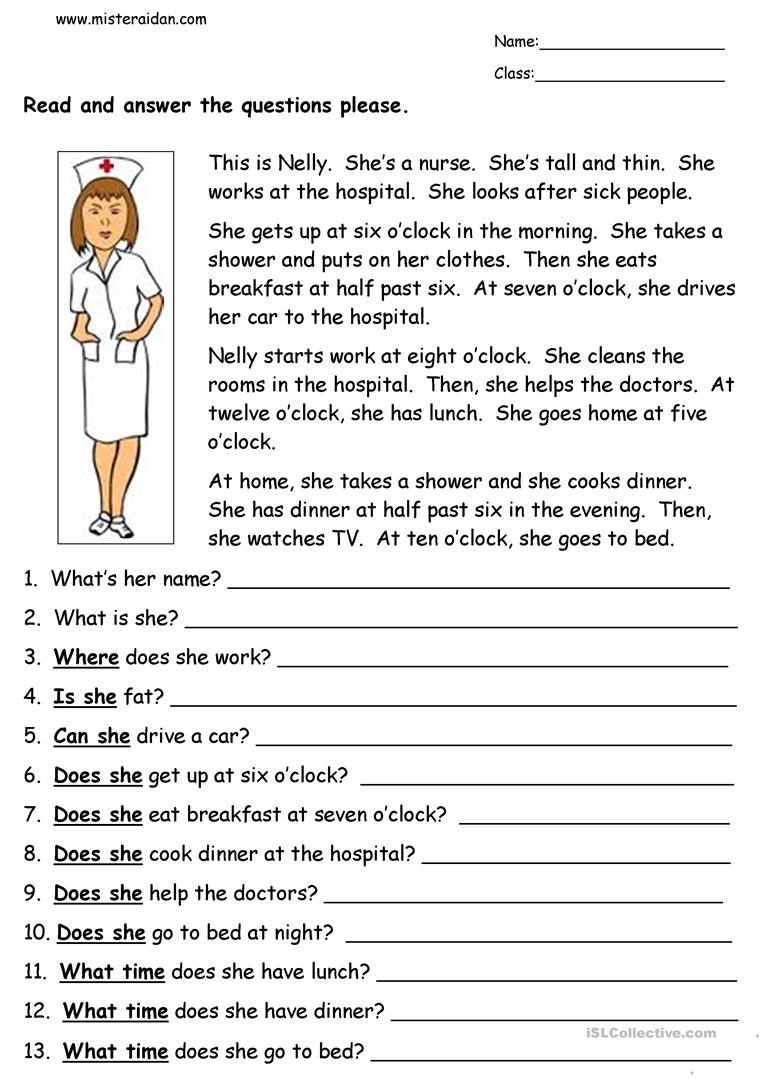 80590 Free Esl, Efl Worksheets Madeteachers For Teachers - Free Printable Reading Passages With Questions