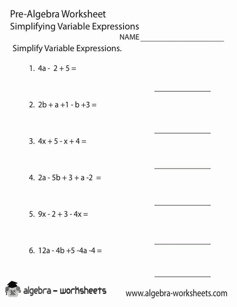 8Th Grade Math Worksheets Algebra - Google Search | Projects To Try - Free Printable 7Th Grade Math Worksheets