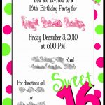 97+ Printable 16Th Birthday Invitations   Sweet 16 Invitation   Free Printable 16Th Birthday Party Invitation Templates