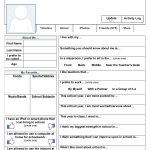 A Free Printable "facebook" Page To Use On The First Day Of School   Free Printable First Day Of School Activities
