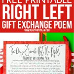 A Hilarious Left Right Christmas Poem & Gift Game   Play Party Plan   Free Printable Left Right Game
