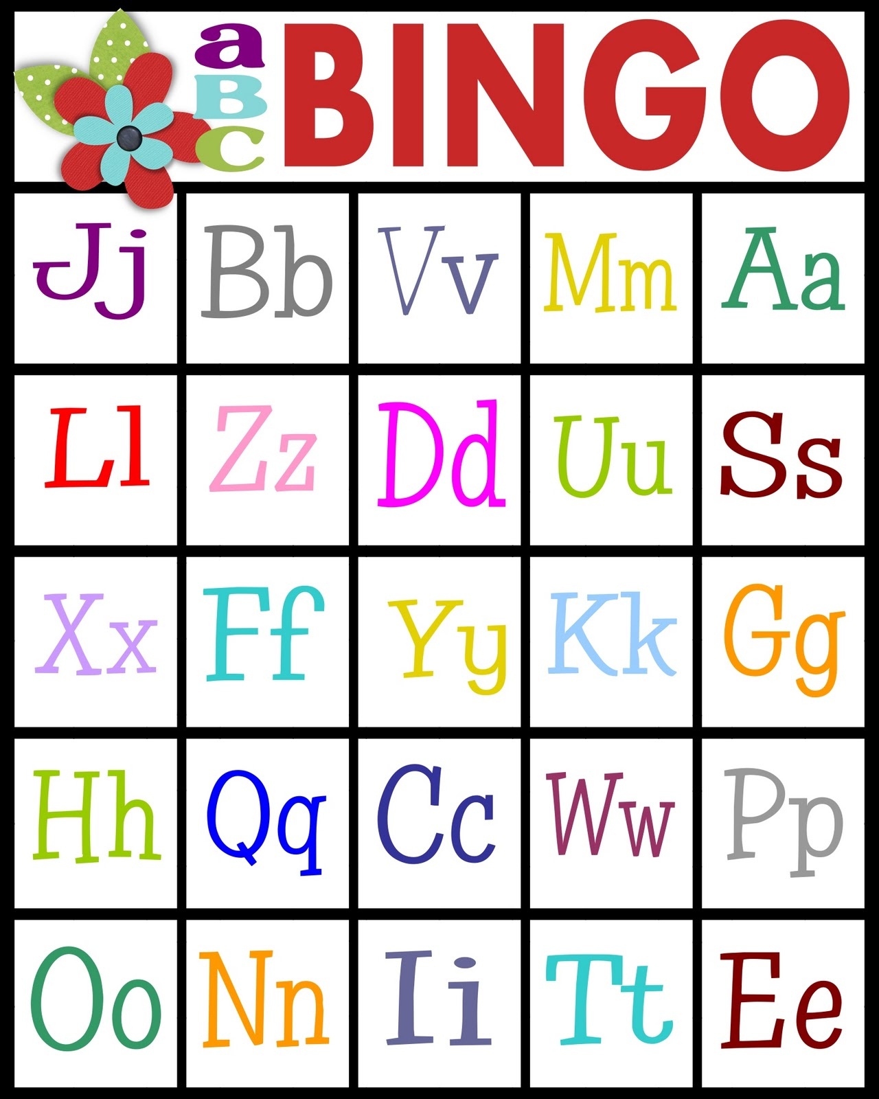 Abc&amp;#039;s Bingo- Free Printable! - Sassy Sanctuary - Free Printable Alphabet Bingo Cards