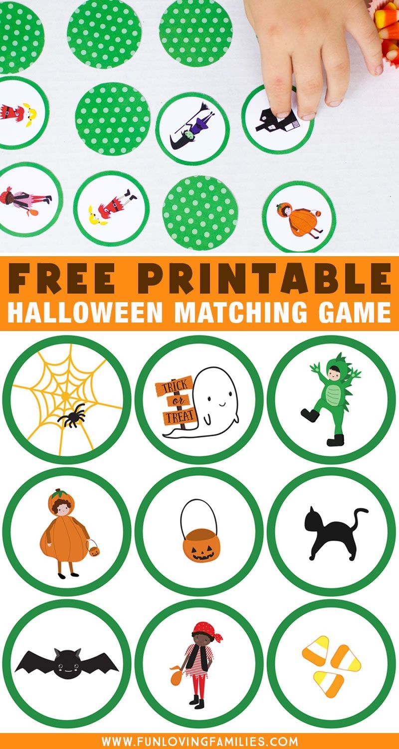 Adorable Halloween Matching Game For Kids | Halloween Printables - Free Printable Halloween Games For Kids