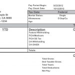 Adp Pay Stub Template Free   Free Printable Paycheck Stubs