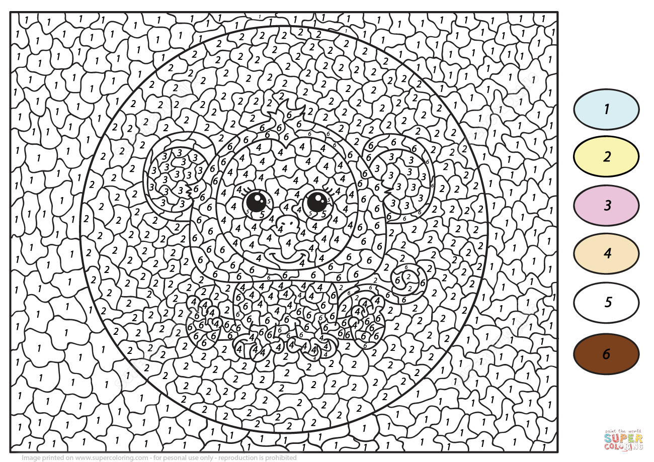 Advanced Colornumber Coloring Pages - Coloring Home - Hard Color By Number Free Printables