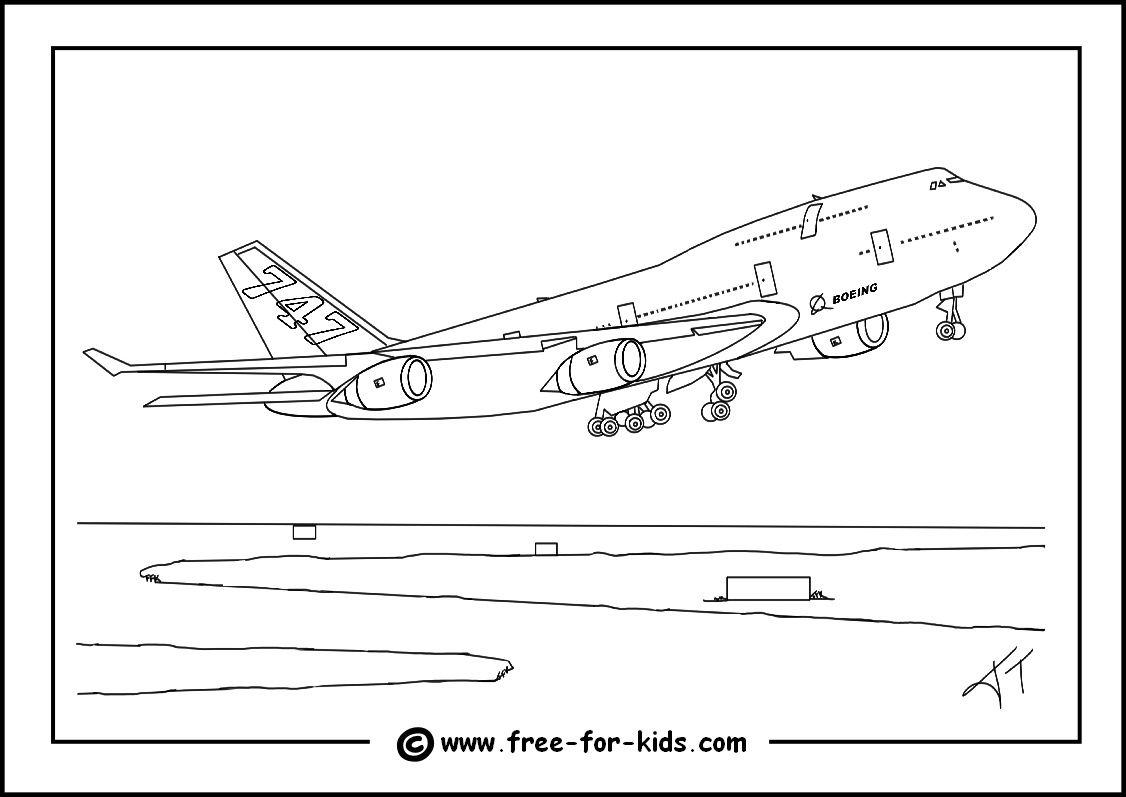 Aeroplane Colouring Pages - Free Planes Printables