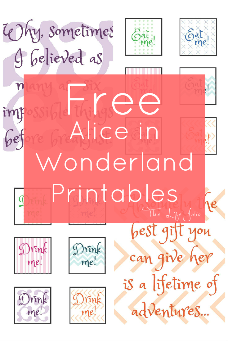 Alice In Wonderland Free Printables Free Printable