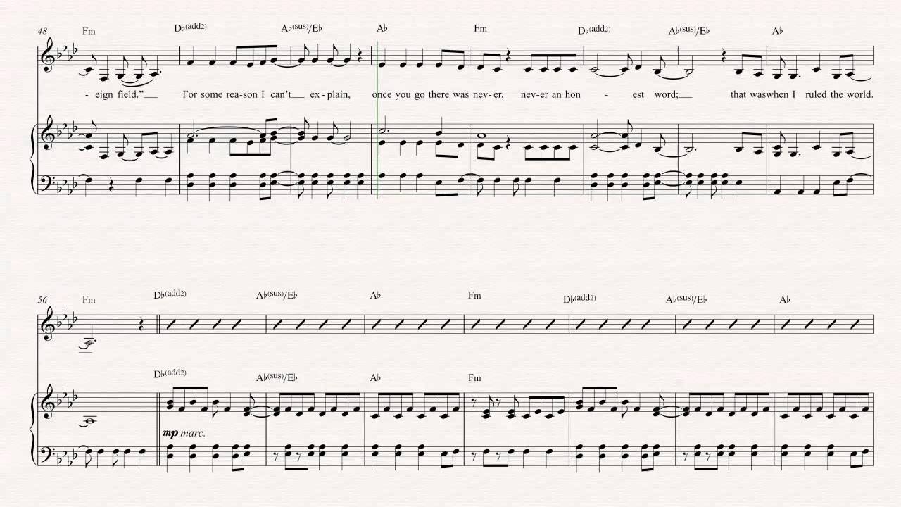 Alto Sax - Viva La Vida - Coldplay Sheet Music, Chords, &amp;amp; Vocals - Free Printable Violin Sheet Music For Viva La Vida