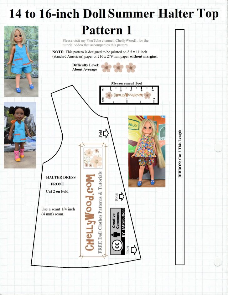 Free Printable Doll Clothes Patterns For 18 Inch Dolls