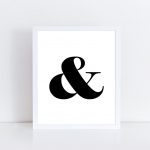 Ampersand Printable Wall Art / Ampersand Sign / Home Decor | Etsy   Free Printable Ampersand Symbol