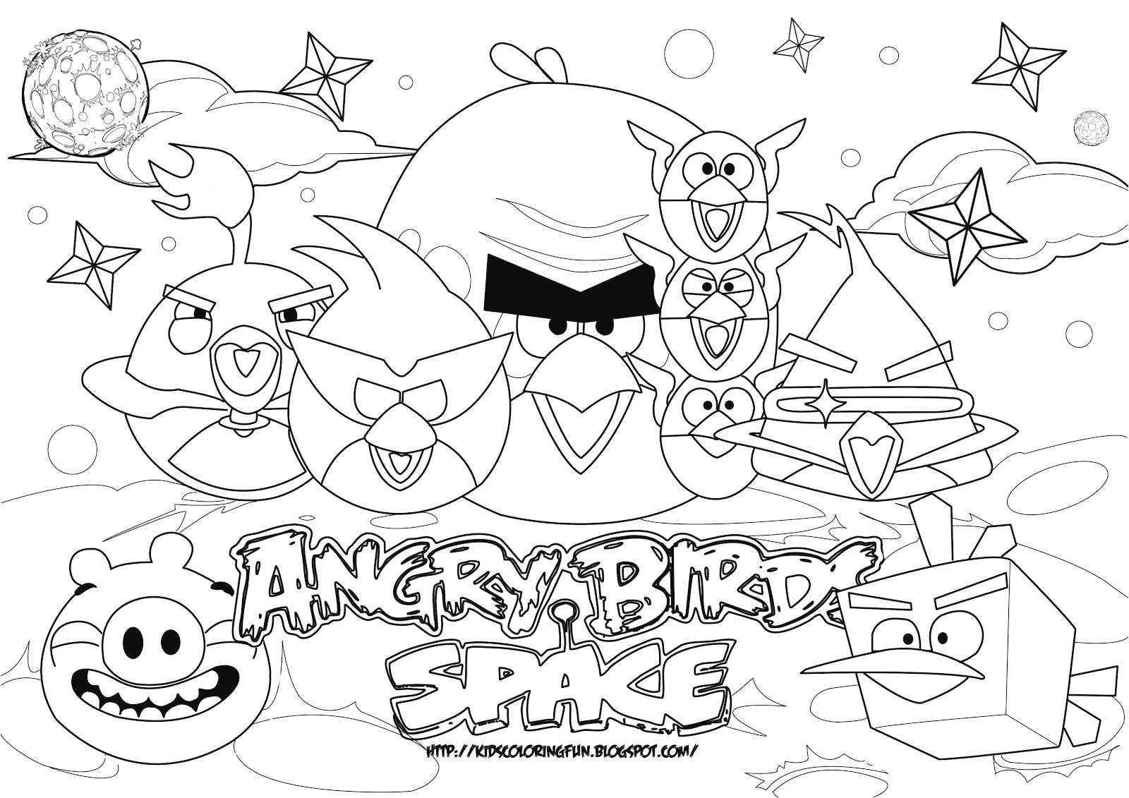 Angry Birds Color Pages Coloring Pages | Coloring Pages - Free Printable Angry Birds Space Coloring Pages
