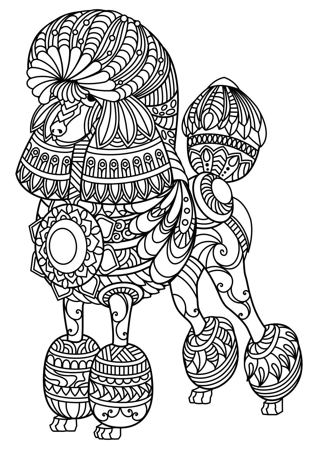 Animal Coloring Pages Pdf | Coloring - Animals | Dog Coloring Page - Free Printable Mandalas Pdf