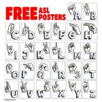 Asl Alphabet And Letter Posters | Classroom Printables | Asl Sign   Free Sign Language Printables