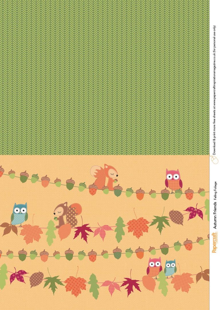 Autumn Friends Free Printables From Papercraft Inspirations Issue