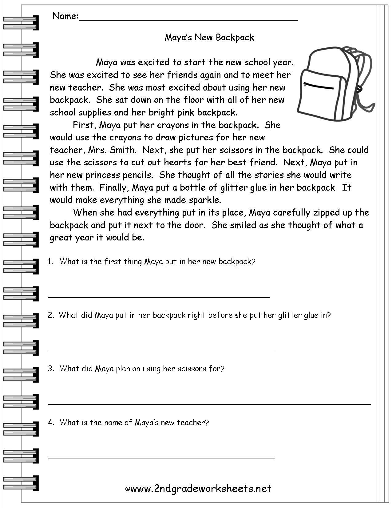 Awesome Collection Of Free Printable Reading Worksheets Printable - Free Printable Reading Worksheets For 5Th Grade