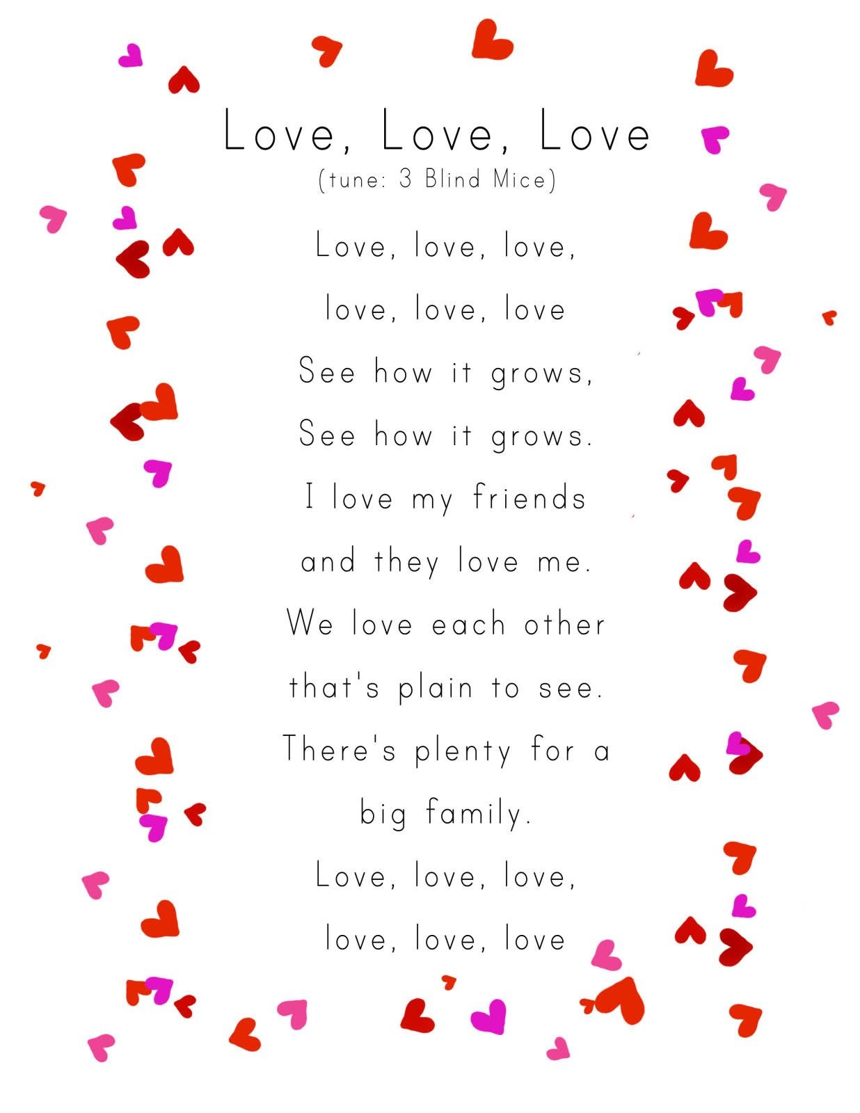 Awww For Valentine&amp;#039;s Day Week :) | Valentine&amp;#039;s Preschool - Free Printable Romantic Poems